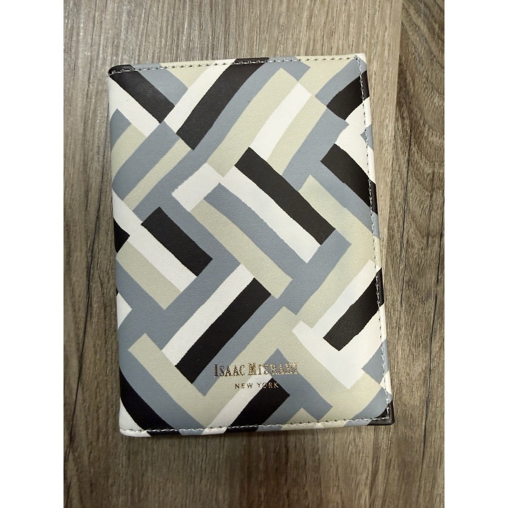Isaac Mizrahi New York Geometric Passport Holder‎ Travel Wallet Card Organizer
